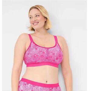 Lane Bryant Cacique Cotton Scoop Neck Lightly Lined No Wire Bra 44c